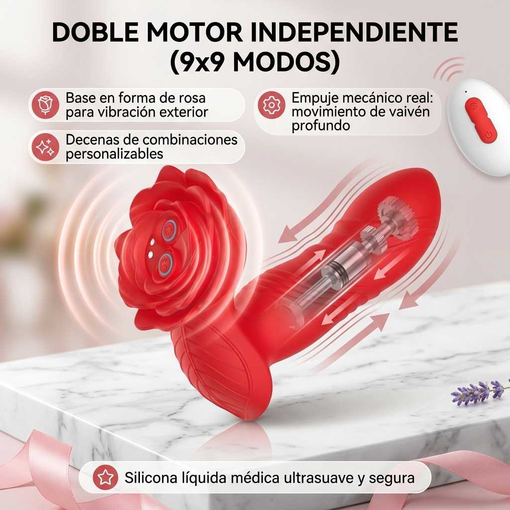Estimulador Íntimo Dual con Movimiento Real y Conexión Móvil