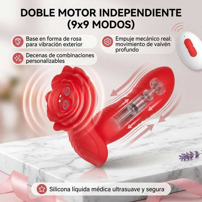 Estimulador Íntimo Dual con Movimiento Real y Conexión Móvil