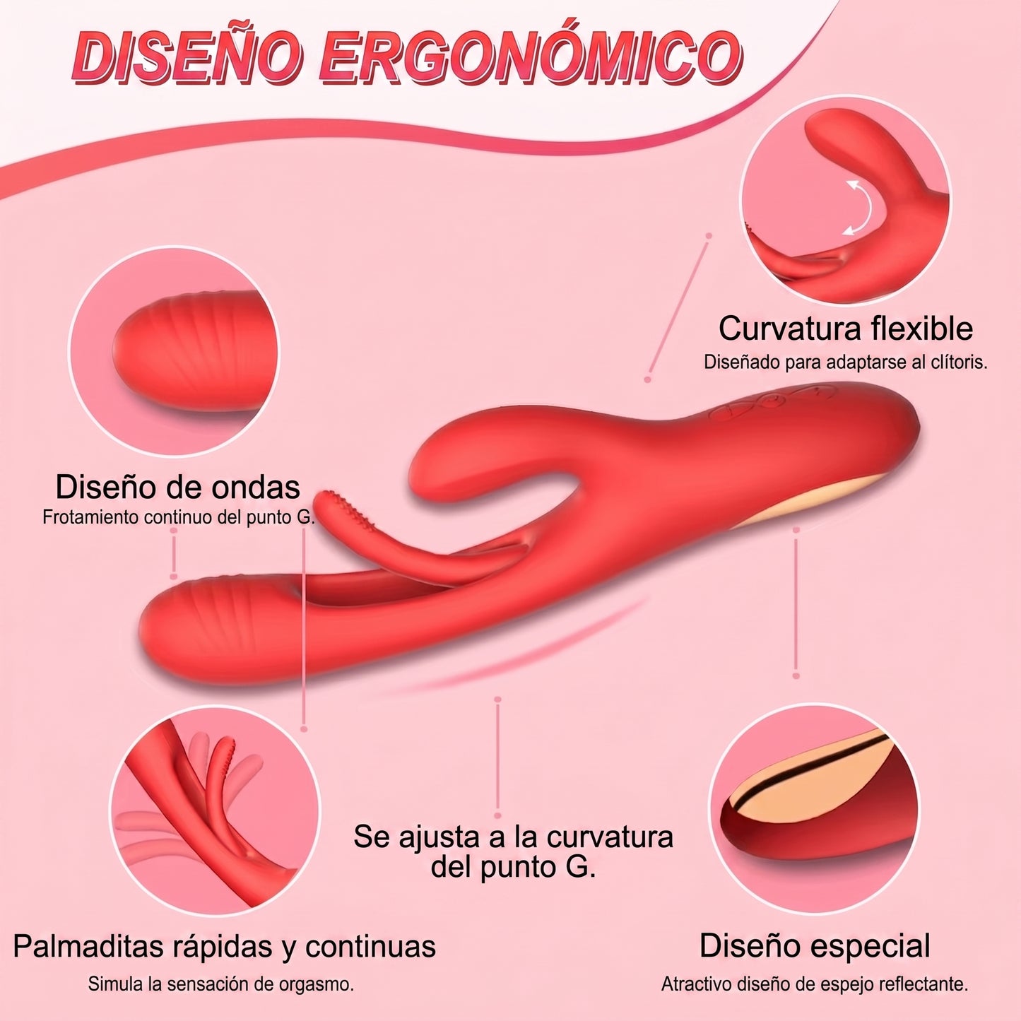 VIBRADOR DE CONEJO PUNTO G Z06106R