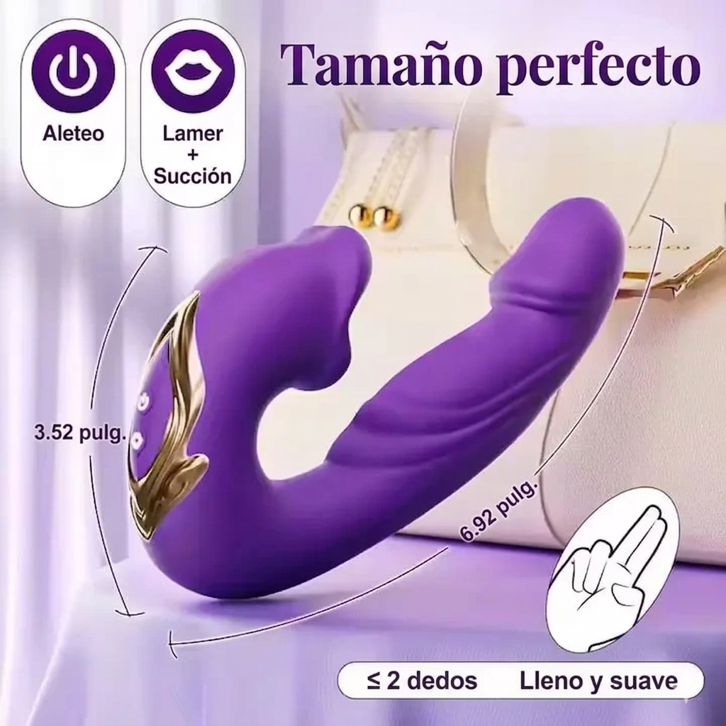 Vibrador Dual 2-en-1: Estimulación de Lengua y Penetración G