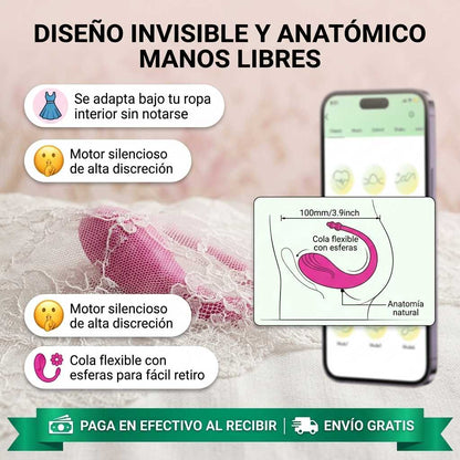 SecretVibe Pro™ - Vibrador Usable Inteligente Manos Libres con Control por App y 9 Frecuencias