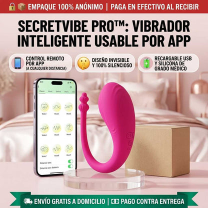 SecretVibe Pro™ - Vibrador Usable Inteligente Manos Libres con Control por App y 9 Frecuencias