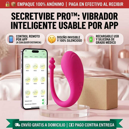 SecretVibe Pro™ - Vibrador Usable Inteligente Manos Libres con Control por App y 9 Frecuencias