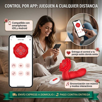 Estimulador Íntimo Dual con Movimiento Real y Conexión Móvil